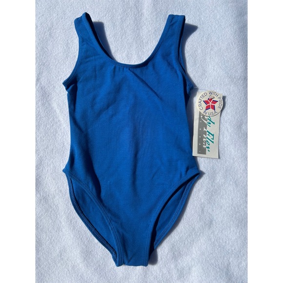 Body Flex Other - Vintage Body Flex Kids Blue Leotard Bodysuit Size 4/5 Made in USA NWT Royal Blue